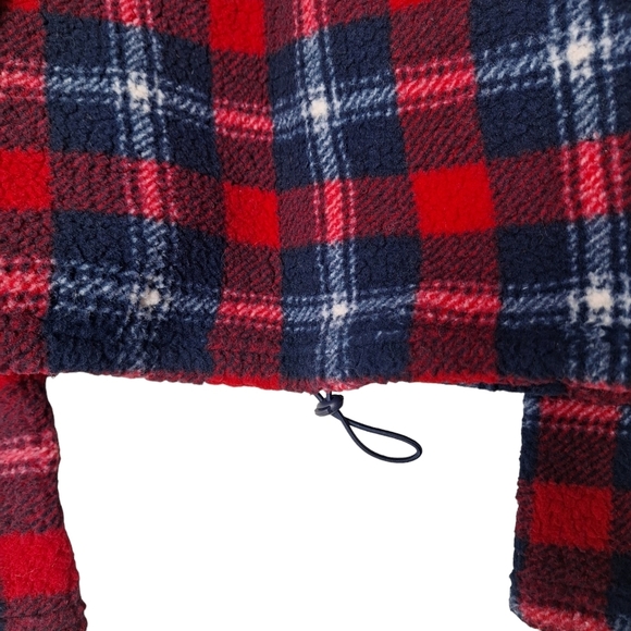 American Eagle Womens Plaid Cropped Fleece Size Extra Small NWT - Picture 4 of 13